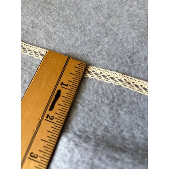 Delicate Cotton Crochet Lace Trim 1/2" wide Ivory Edging Sewing Crafts - 1 yard - Picture 3 of 5